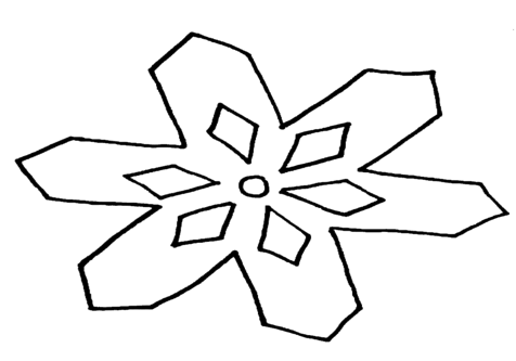 Frozen Coloring Pages Snowflake For Kids - Line Art (476x333)