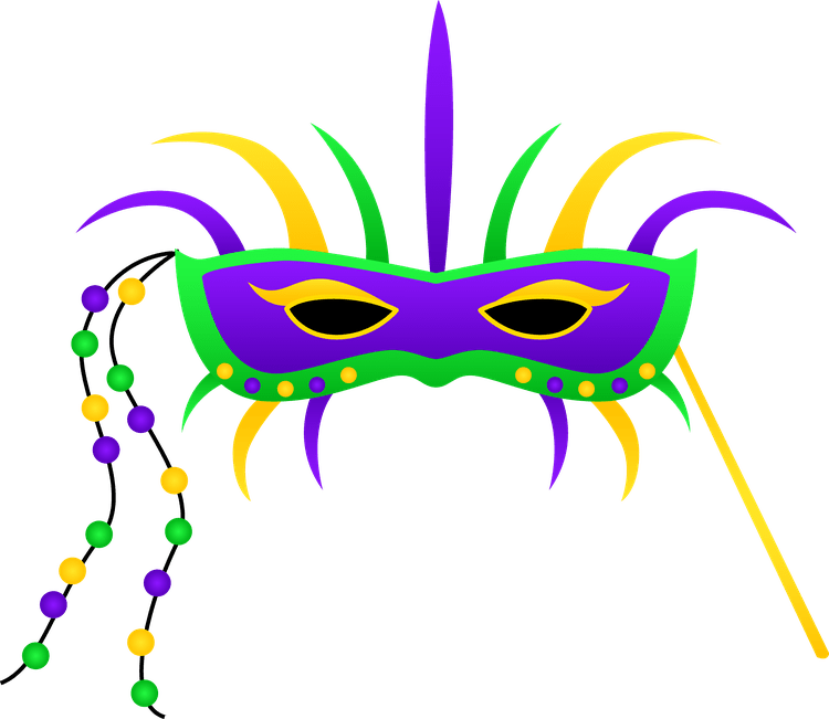 Hundreds Of Free Mardi Gras Clip Art Images - Mardi Gras Mask Clipart (750x651)