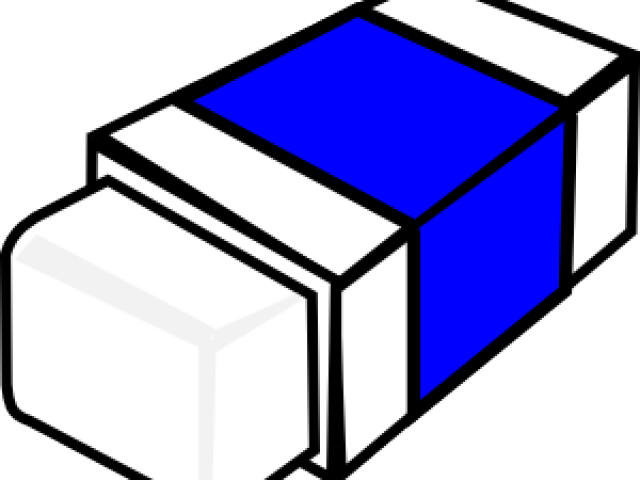 Erasing Cliparts - Eraser Black And White Clipart (640x480)