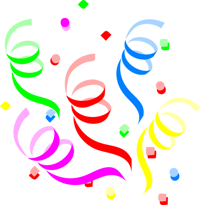 Mardi Gras Cliparts 7, Buy Clip Art - Birthday Streamers (706x720)