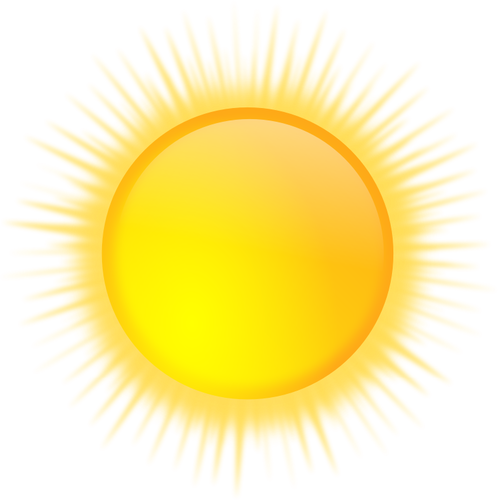 Vector Graphics Of Weather Forecast Color Symbol For - Sunshine Png (498x500)