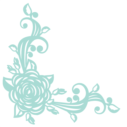 Rose Flourish Svg Scrapbook Cut File Cute Clipart Files - Floral Design (432x432)