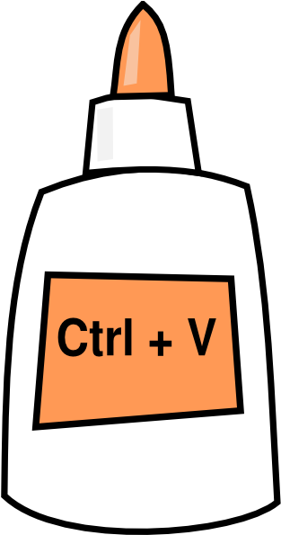 Ctrl V = Paste Clip Art At Clker - Glue Clipart (396x594)