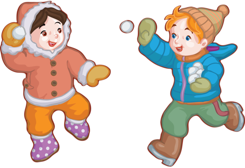 Winter Children - Clipart Free Winter Games (500x342)