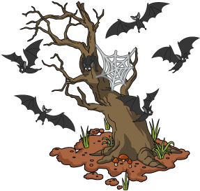 Fg Decoration Flock Of Bats - Oak (460x460)