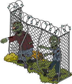 Fg Decoration Zombiesfence - Fence (460x460)