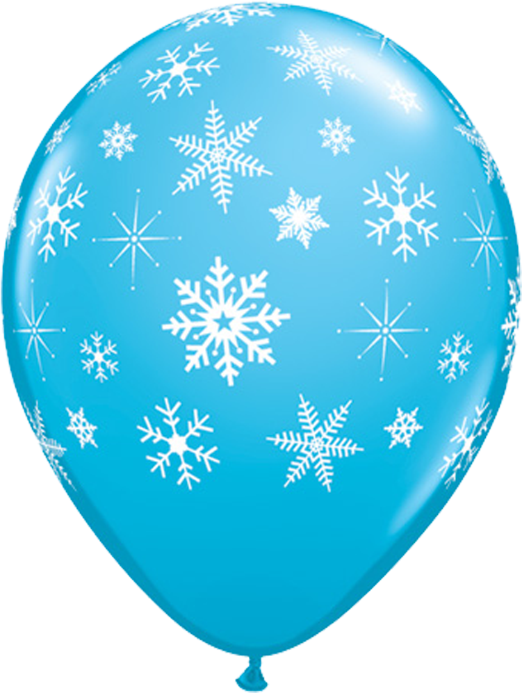 11" Printed Latex Balloons, Pirate's Treasure Map Onyx - Blue Snowflake Balloons (pack Of 12) (1000x1000)