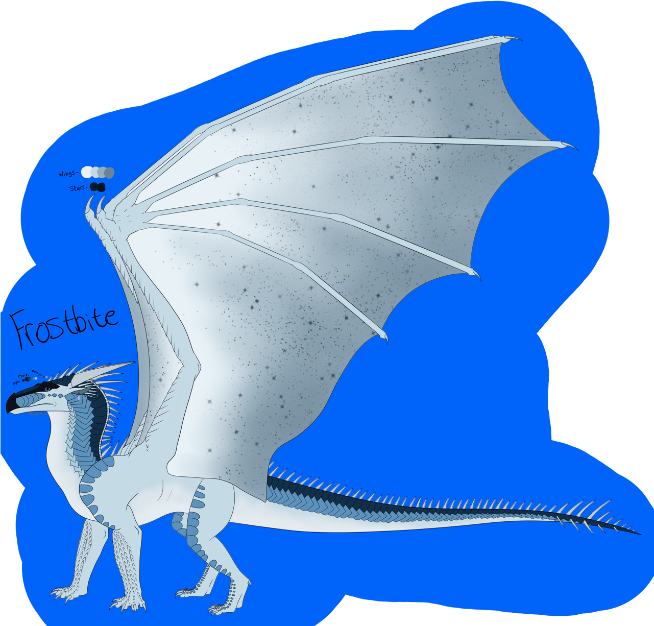 Finally Got Around To Draw A Full Body Ref Of Frostbite - Wings Of Fire (1280x1280)
