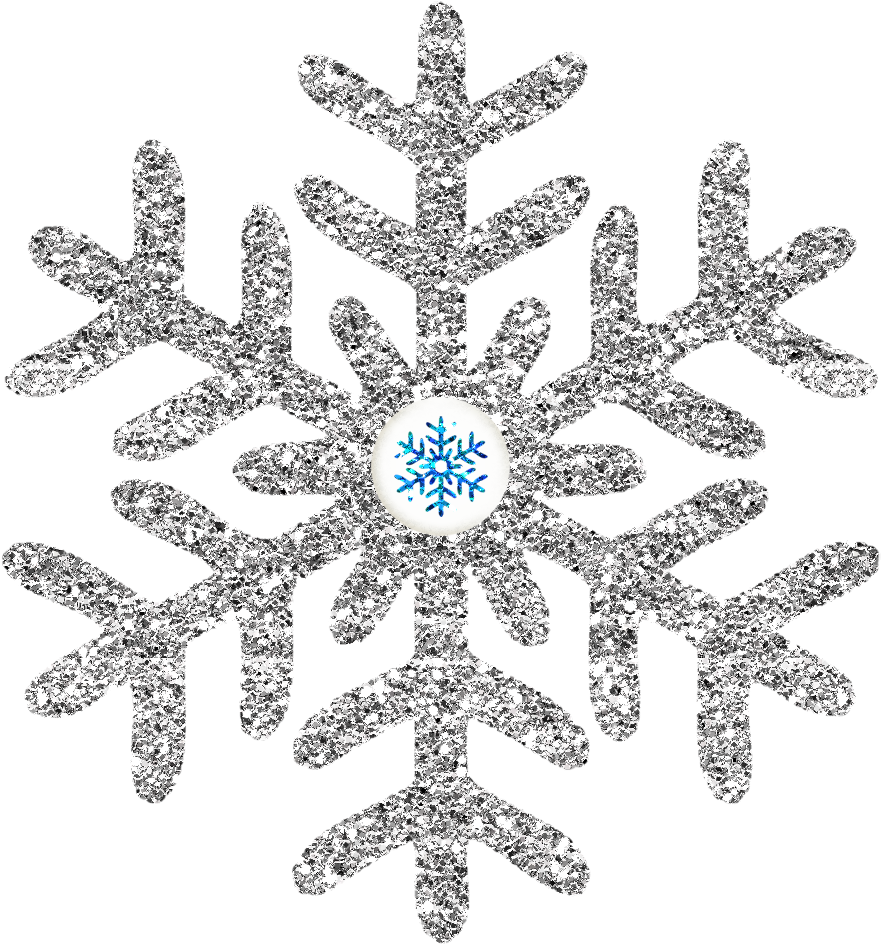 Nice Winter - Silver Snowflake Clipart (914x996)