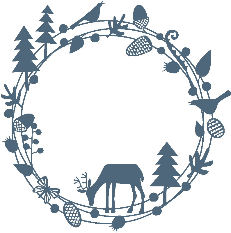 Winter Woodland Garland - Woodland Silhouette (794x800)