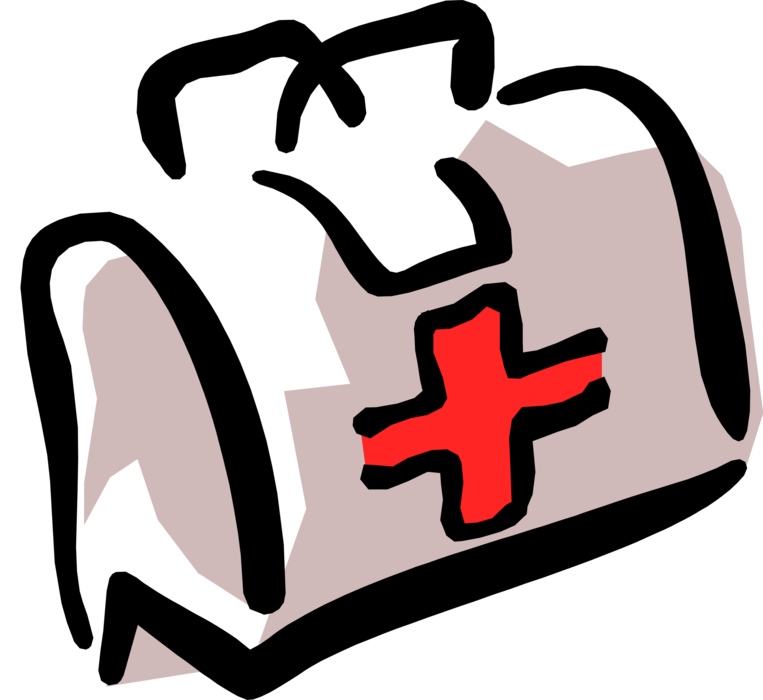 Vector Illustration Of Medical Bag For Doctors, Nurses, - Primeros Auxilios Dibujos Faciles (763x700)