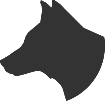 Dog Face Head Animal Dog Dog Dog Dog Dog - Dog Head Silhouette Side (355x340)