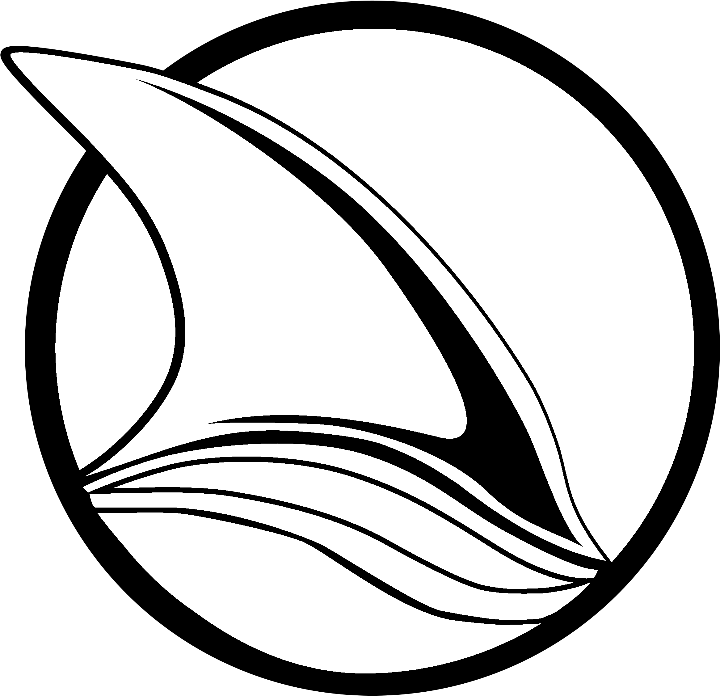 San Jose Sharks Logo Black And White - Baseball Logo Golf Balls (2400x2400)
