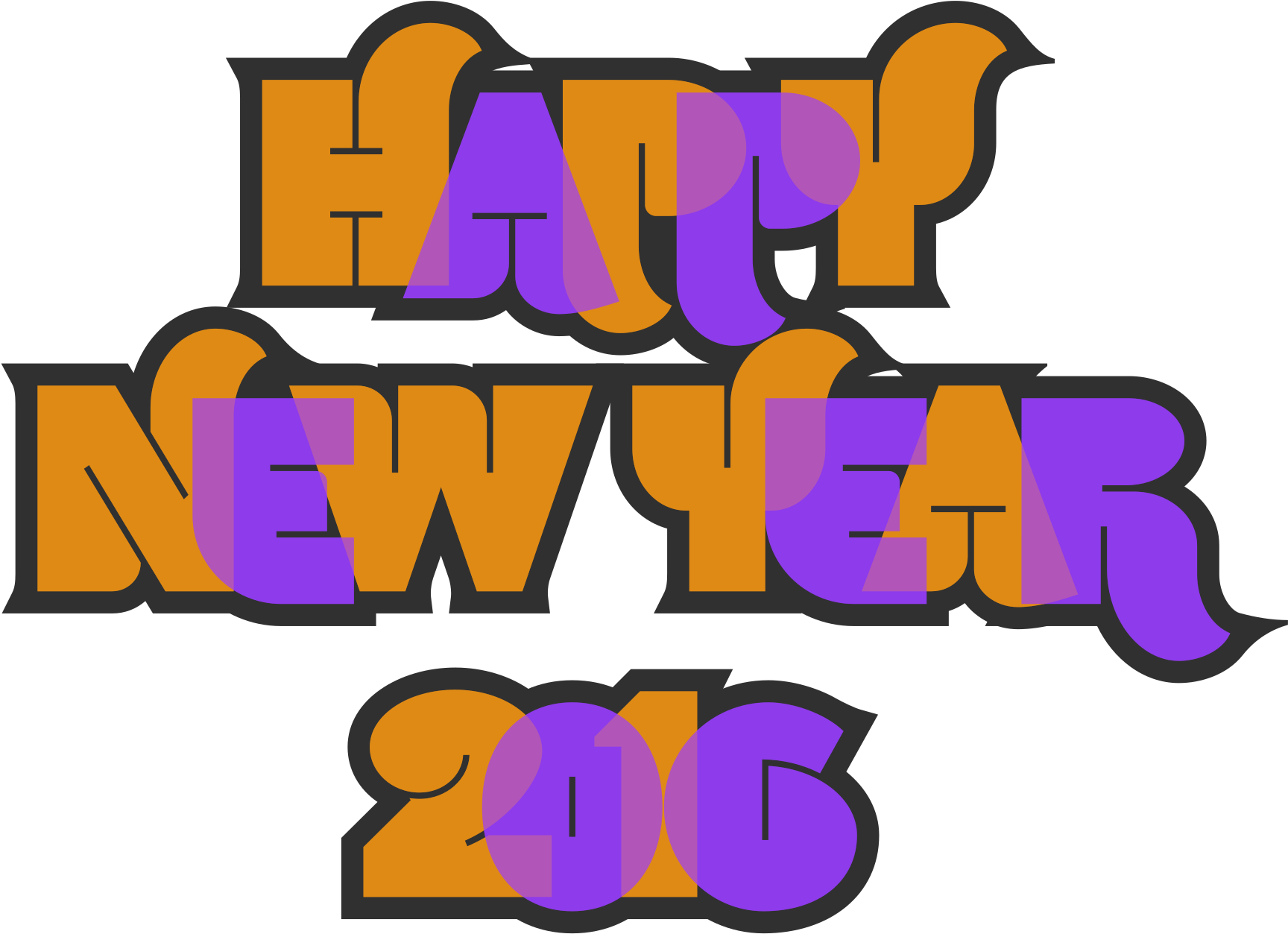 Clipart Happy New Year 2016 Namsks05 Con Happy New - Portable Network Graphics (2400x1839)