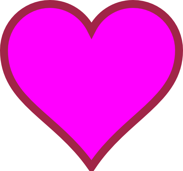 Hot Pink Heart Png Related Keywords Amp Suggestions, - Pink And Purple Heart (600x560)