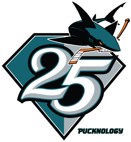 In A Ticket Brochure Sent Out To Season Ticket Holders, - San Jose Sharks 25th Logo (506x544)