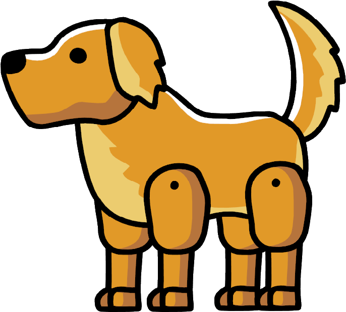 Golden Retriever - Scribblenauts Dogs Png (696x633)