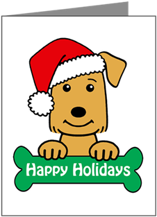 Golden Retriever Santa Note Cards - Yorkie Santa Round Ornament (350x350)
