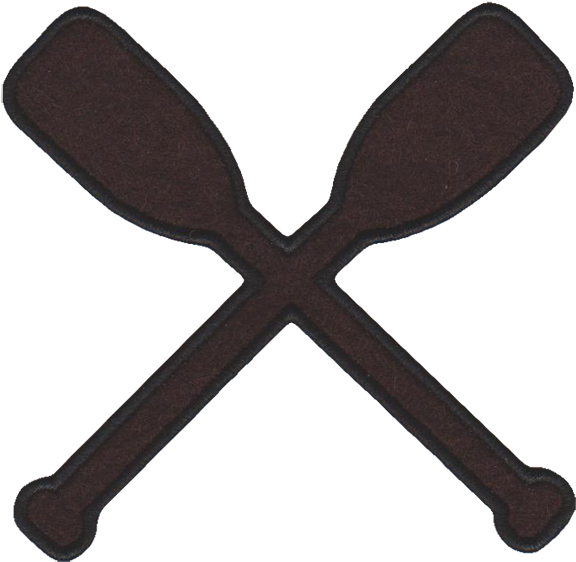 Crossed Oars Logo Clipart - Wood (600x581)