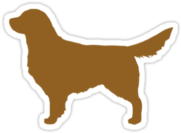 Golden Retriever Silhouette - Dog Cross Stitch Pattern (375x360)