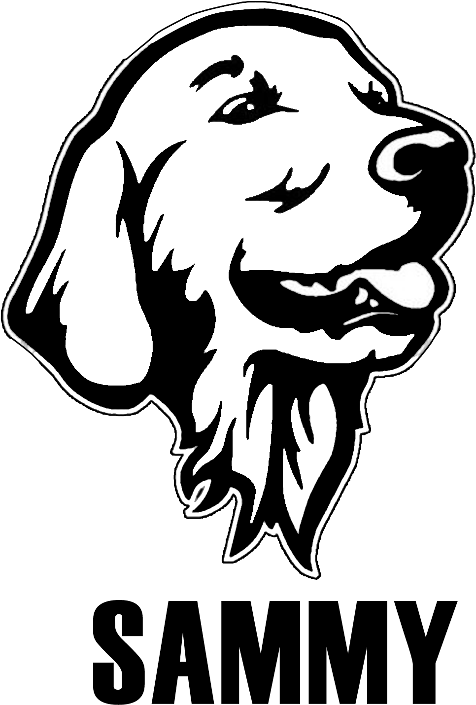Personalized Golden Retriever Decal/sticker - Golden Retriever Drawing Simple (1302x1732)