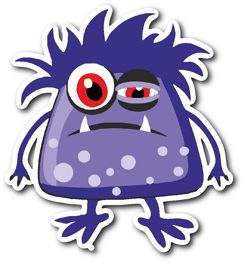 Chronic Fatigue Syndrome Monster Sticker - Chronic Fatigue Syndrome Monster Cotton Unisex Shirt (1064x1064)