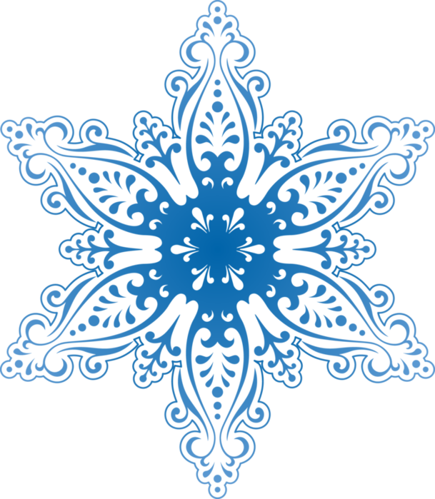 Mis Laminas Para Decoupage - Snowflakes Template Blue (609x699)