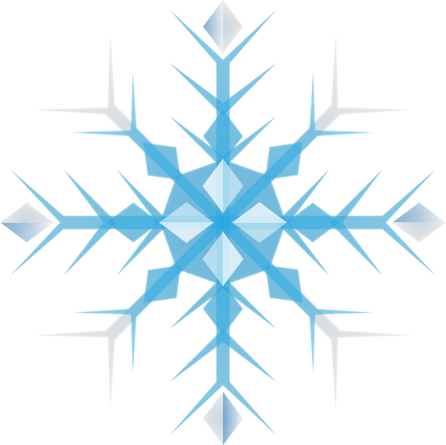 Ilustração Vetorial De Floco De Neve Geométricas Simples - Snowflake Free Clip Art (500x499)