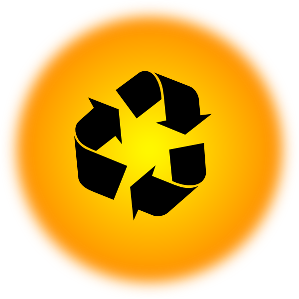 Recycle Bin Orange Icon (600x600)