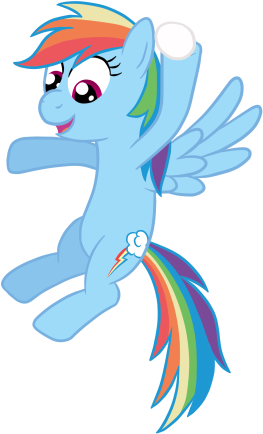 Rainbow Dash Throwing A Snowball By Moemneop - Cartoon (551x886)