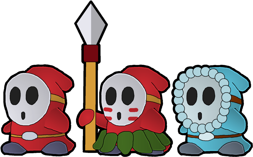 The Shy Guys By Leonidas23 - Paper Mario (900x582)