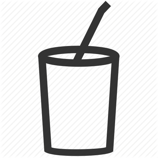 Cup, Drink, Smoothie, Soda, Straw Icon - Cup With Straw Png (512x512)