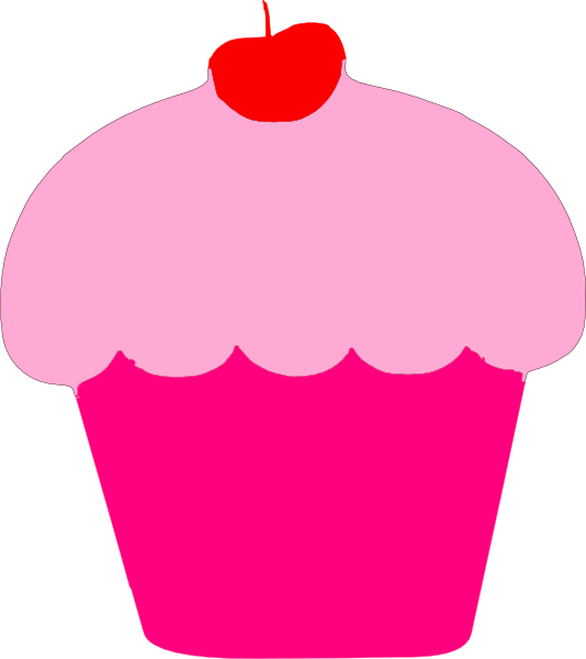 Pink Cupcake Clipart (534x600)