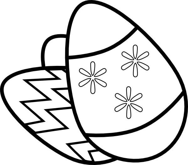 Valuable Inspiration Easter Egg Black And White Clipart - Easter Eggs Black And White Png (600x526)
