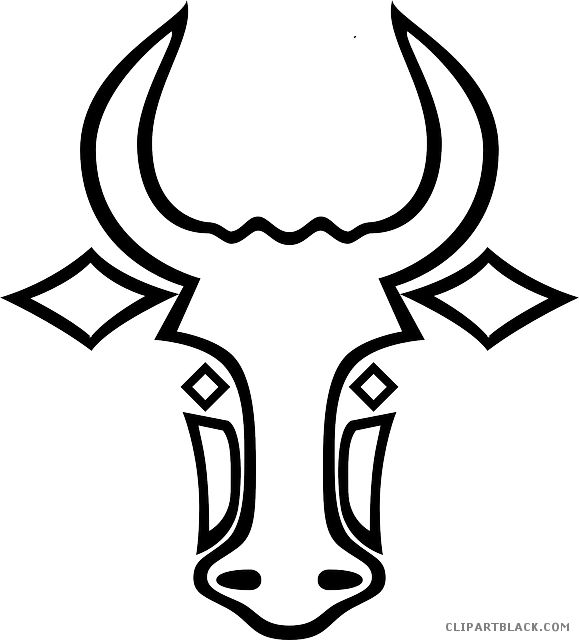 Boer Goat Animal Free Black White Clipart Images Clipartblack - Outline Drawing Of Bull (579x640)