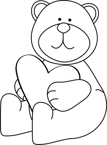 Valentine Clip Art Black And White For Everybody - Valentine Clip Art Free Black And White (370x500)