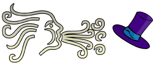 Wind Blowing Hat Clip Art - God Breathed (600x252)