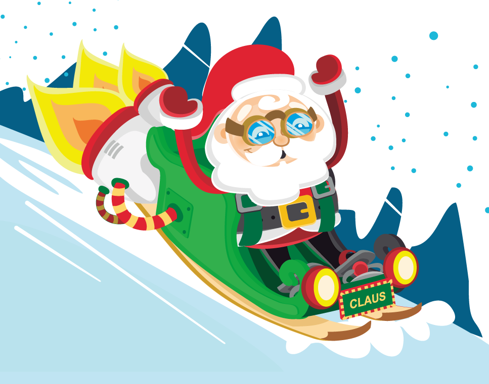 Santa Claus Sled Rocket Christmas - Santa Claus Sled Rocket Christmas (967x761)