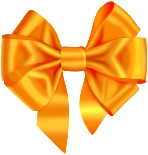 Album - Orange Ribbon Bow .png (477x500)