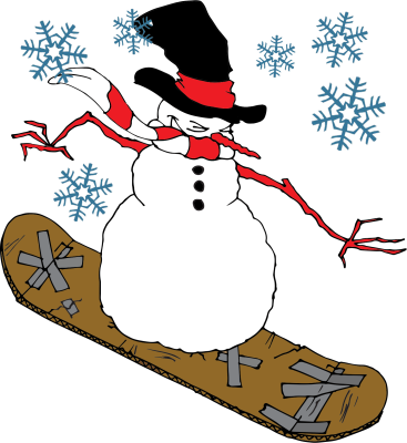 Sled For Red - Snowman (367x400)