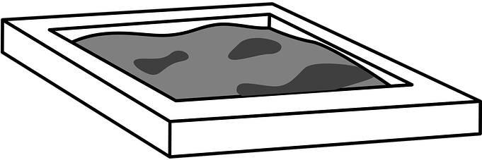 Sandbox, Playgoround, Gray - Black And White Sand Box (680x340)