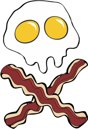 Skully Side Up & Cross Bacons Kids T Shirt - Skully Side Up & Cross Bacons Kids T Shirt (420x420)