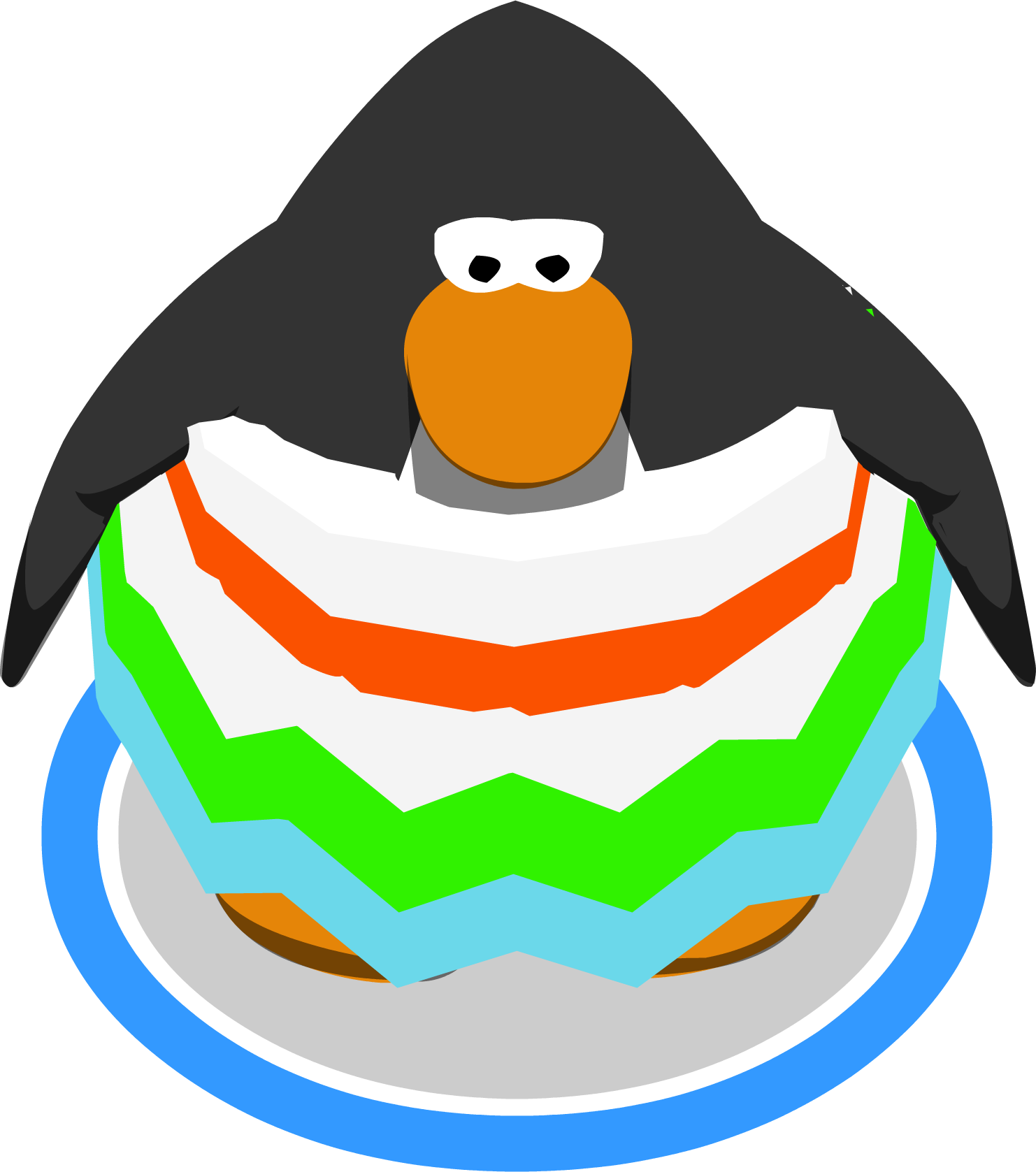 Snow Cone Ruffle Dress Ingame - Club Penguin Shutdown Serie (1482x1677)
