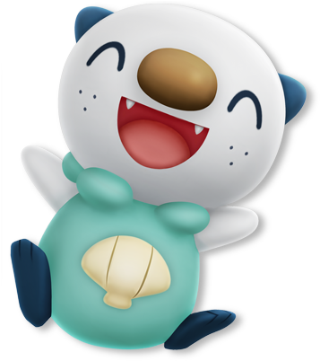 Oshawott Happy Pokepark2 Model - Pokepark 2 Wonders Beyond Oshawott (378x419)