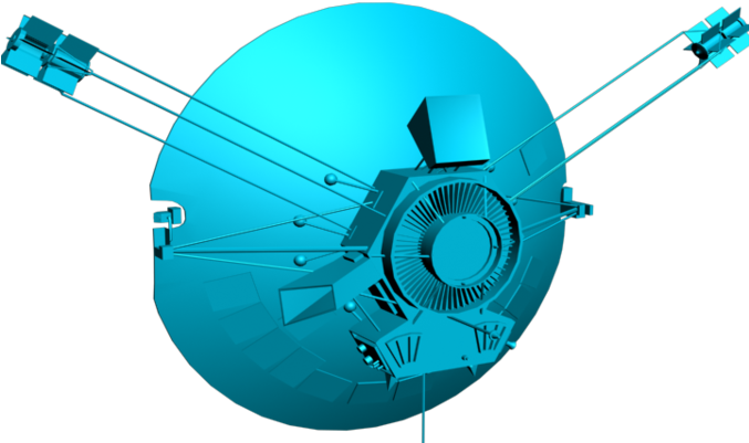 Satellite 3d Model Max Fbx - Circle (676x456)