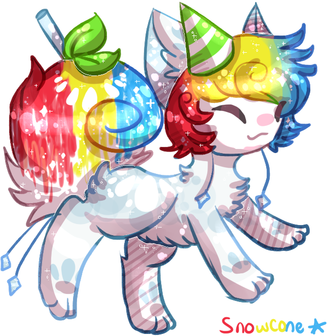 Snowcone By Mask-archive - Cartoon (700x686)