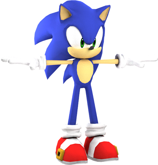 Sonic Model - Cartoon (509x530)