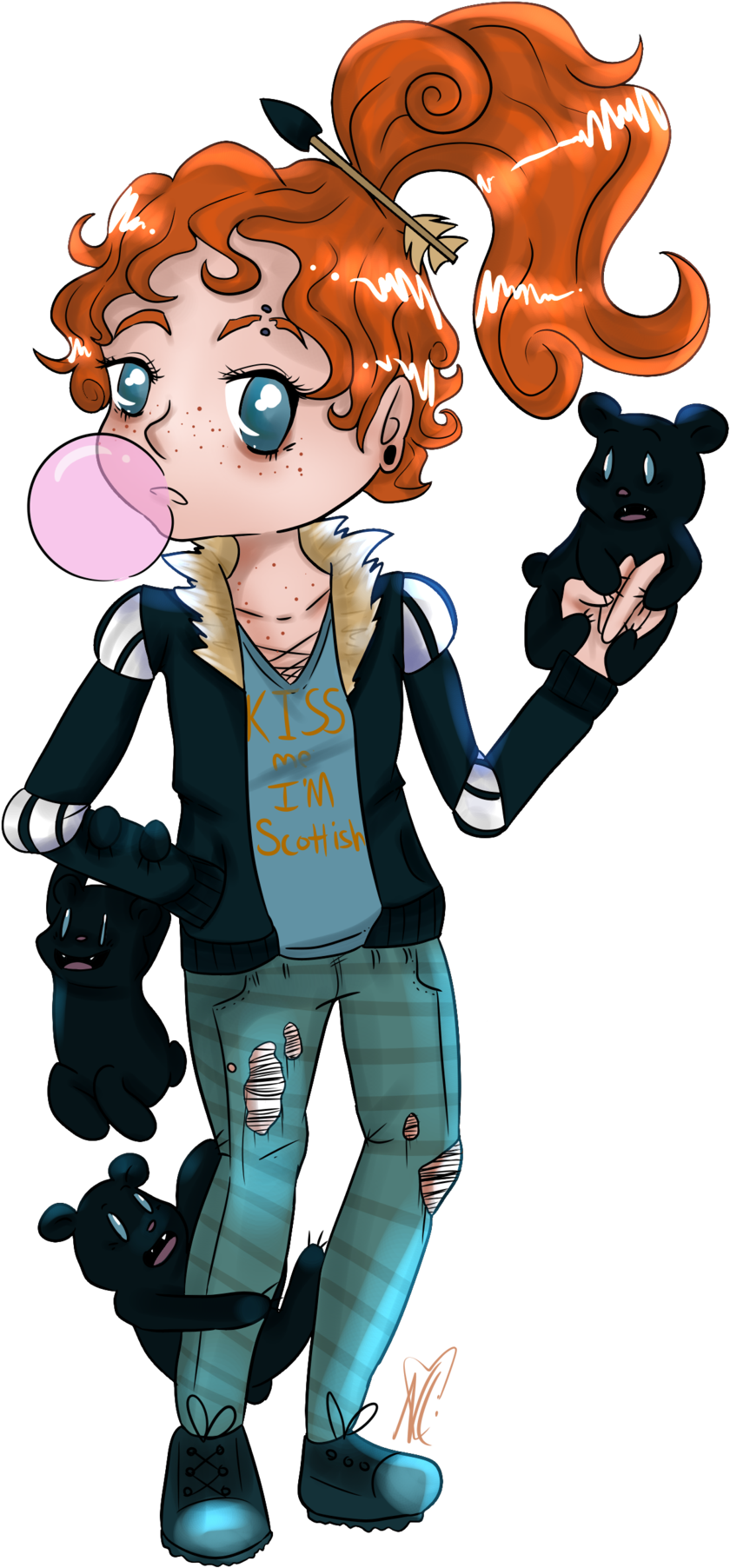 Punk Merida From Brave By Queen Iee Oh - Cartoon (900x1835)