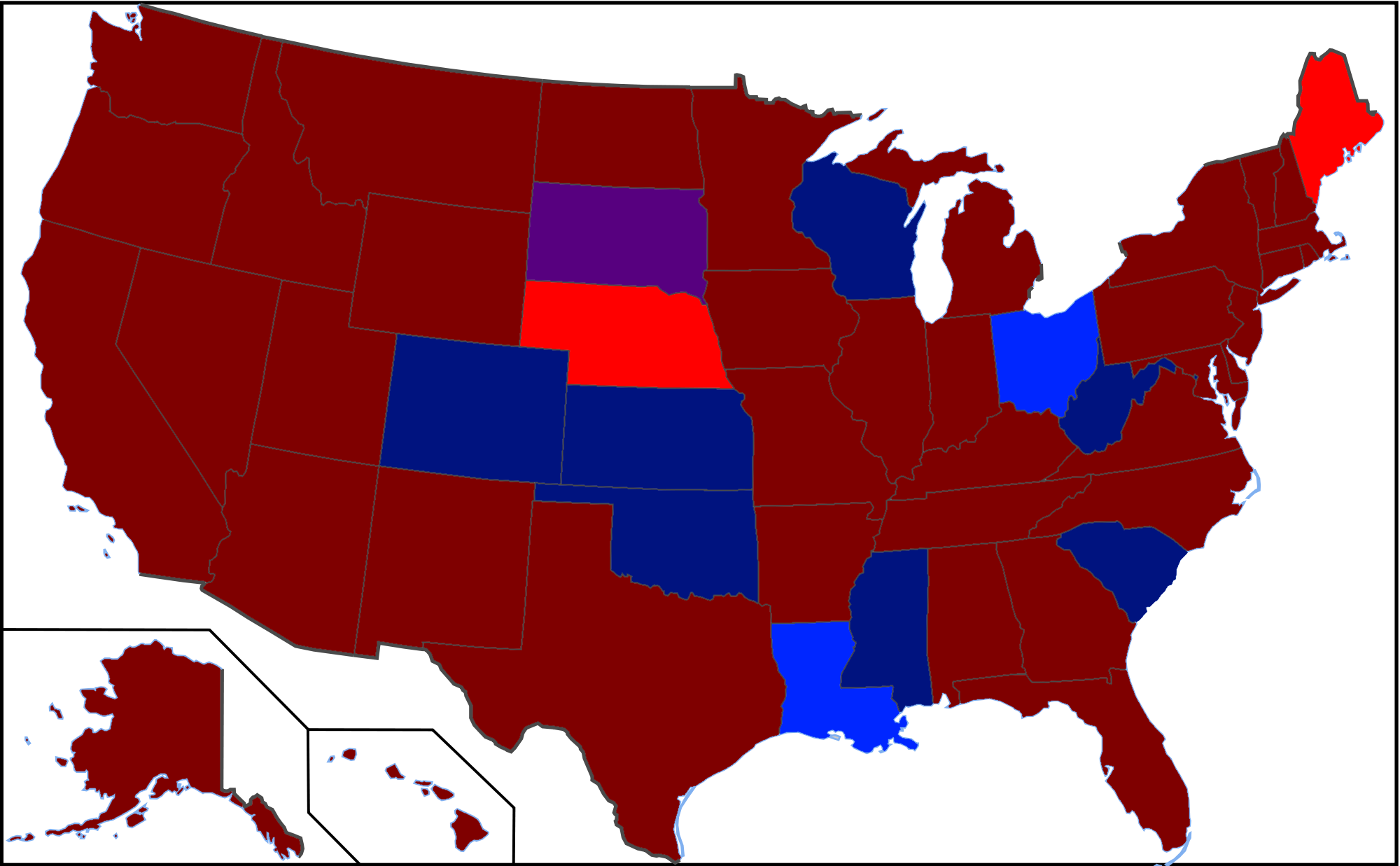 States By Political Party (2000x1237)