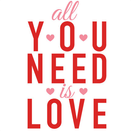 All You Need Is Love Valentine Subway Art Scrapbook - All You Need Is Love Clipart (432x432)
